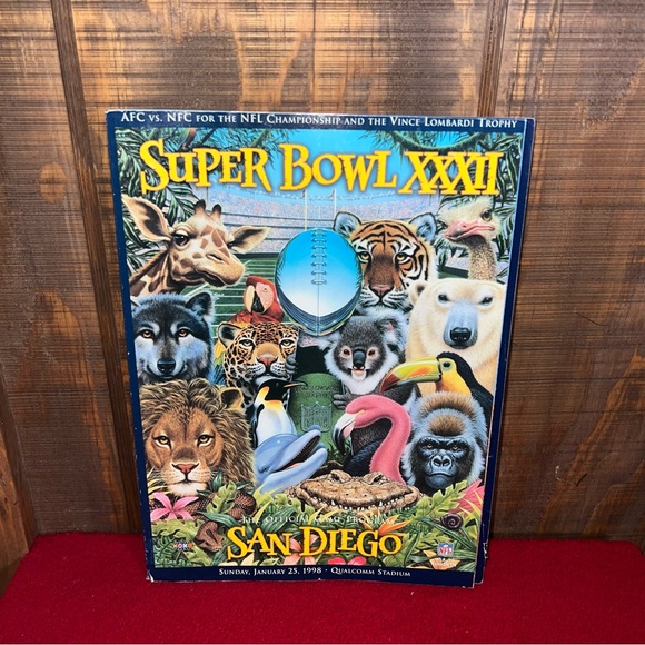 NFL Other - Vintage 1998 Super Bowl XXXII Program Denver Broncos vs Green Bay Packers